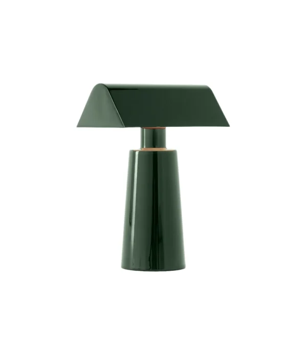 lámpara portátil de diseño caret verde oscuro