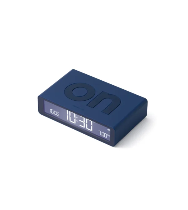 reloj despertador azul oscuro Flip de lexon