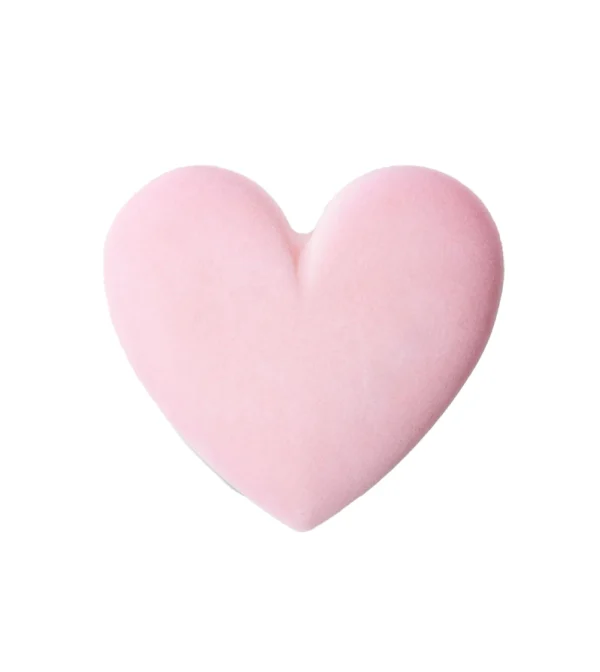 caja joyero con forma de corazon rosa