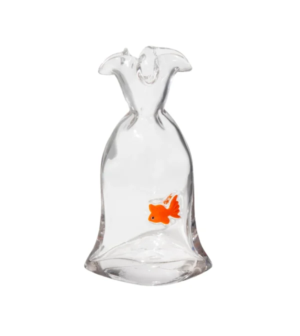jarron de cristal con pez