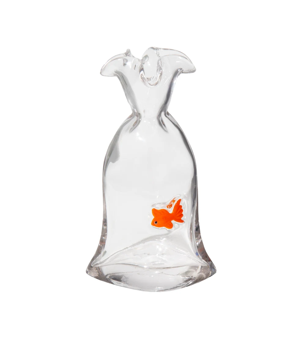 jarron de cristal con pez
