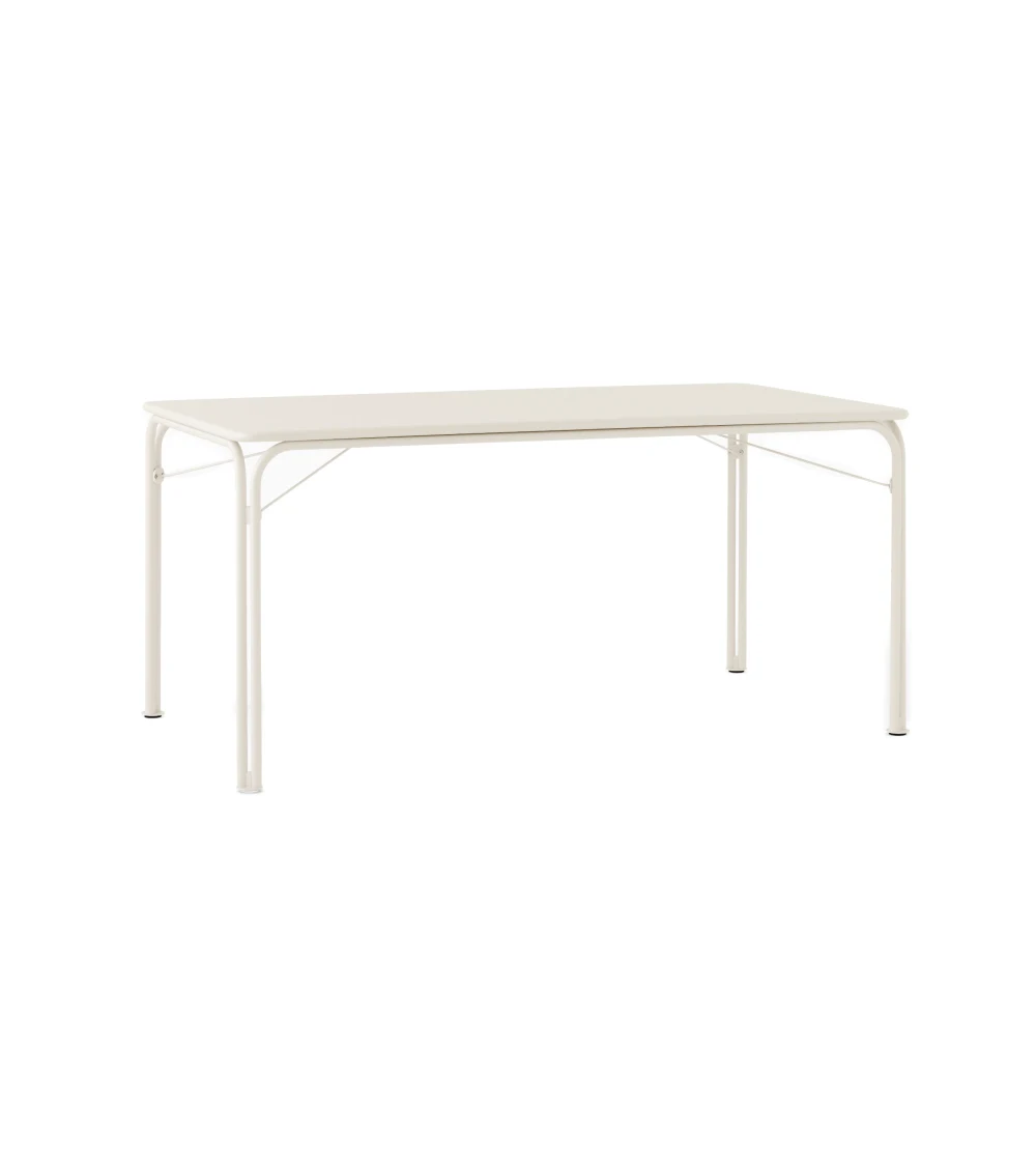 mesa de metal blanca para exteriores