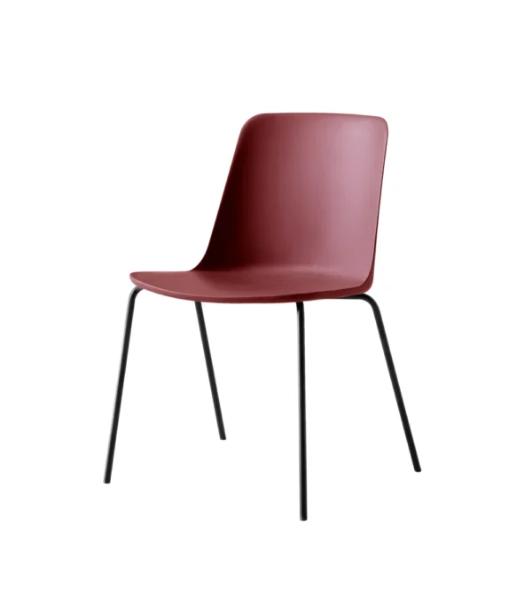silla para exteriores rojo oscuro de &Tradition