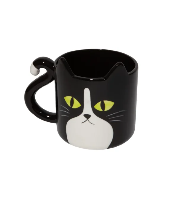 taza con forma de gato