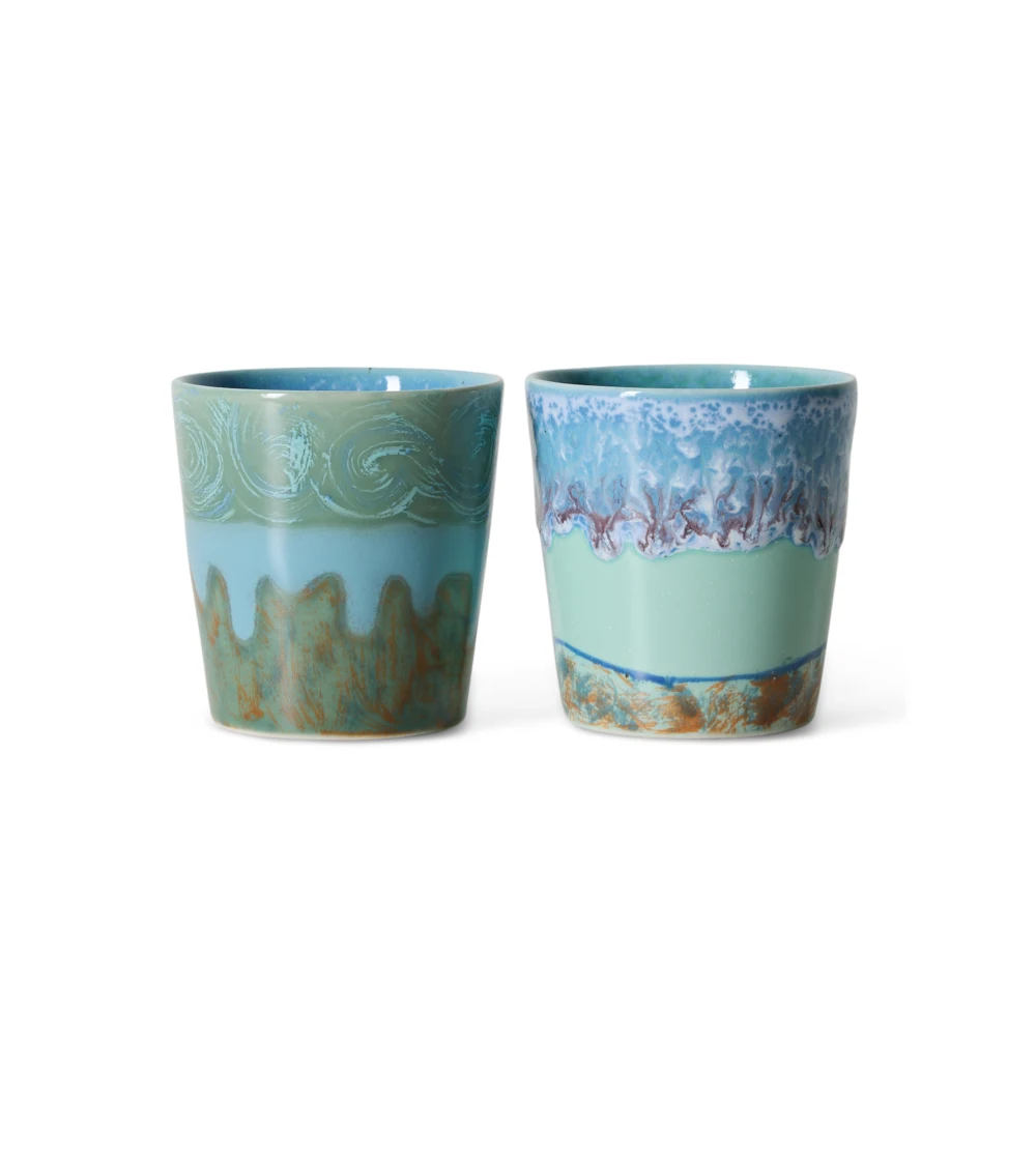 Set de vasos 70s Ceramics de HKLIVING inspirado en Vincent van Gogh para el café