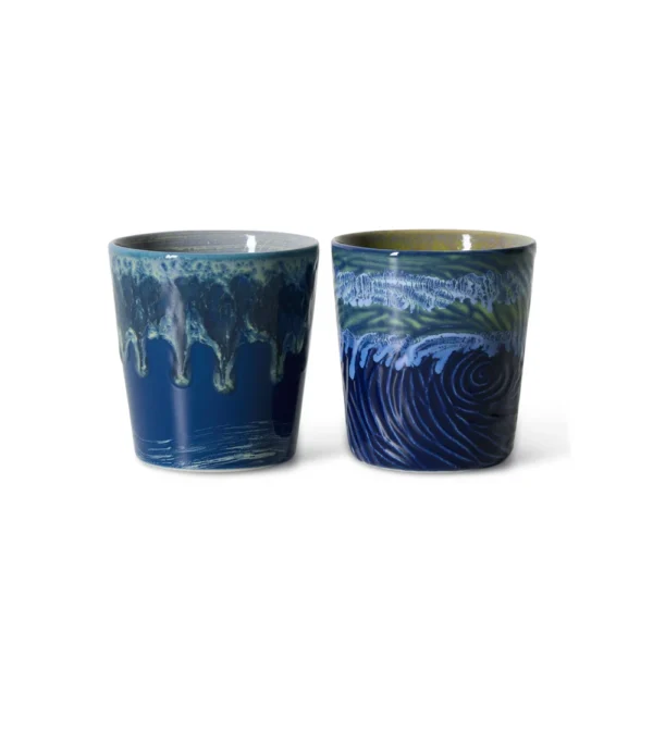Set de vasos 70s Ceramics de HKLIVING inspirado en Vincent van Gogh para el café