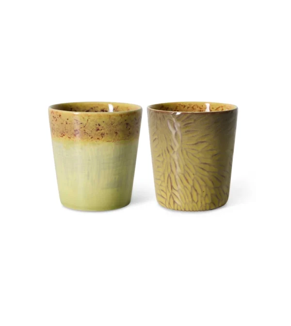 Set de vasos 70s Ceramics de HKLIVING inspirado en Vincent van Gogh para el café
