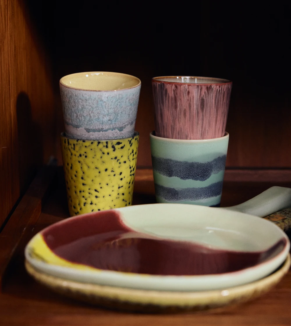 70s Ceramics: Vasos Coffee Mug Artistic Set/4 - Imagen 2