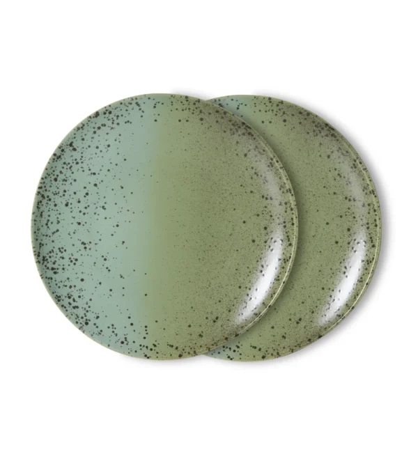 platos de cerámica verde hkliving