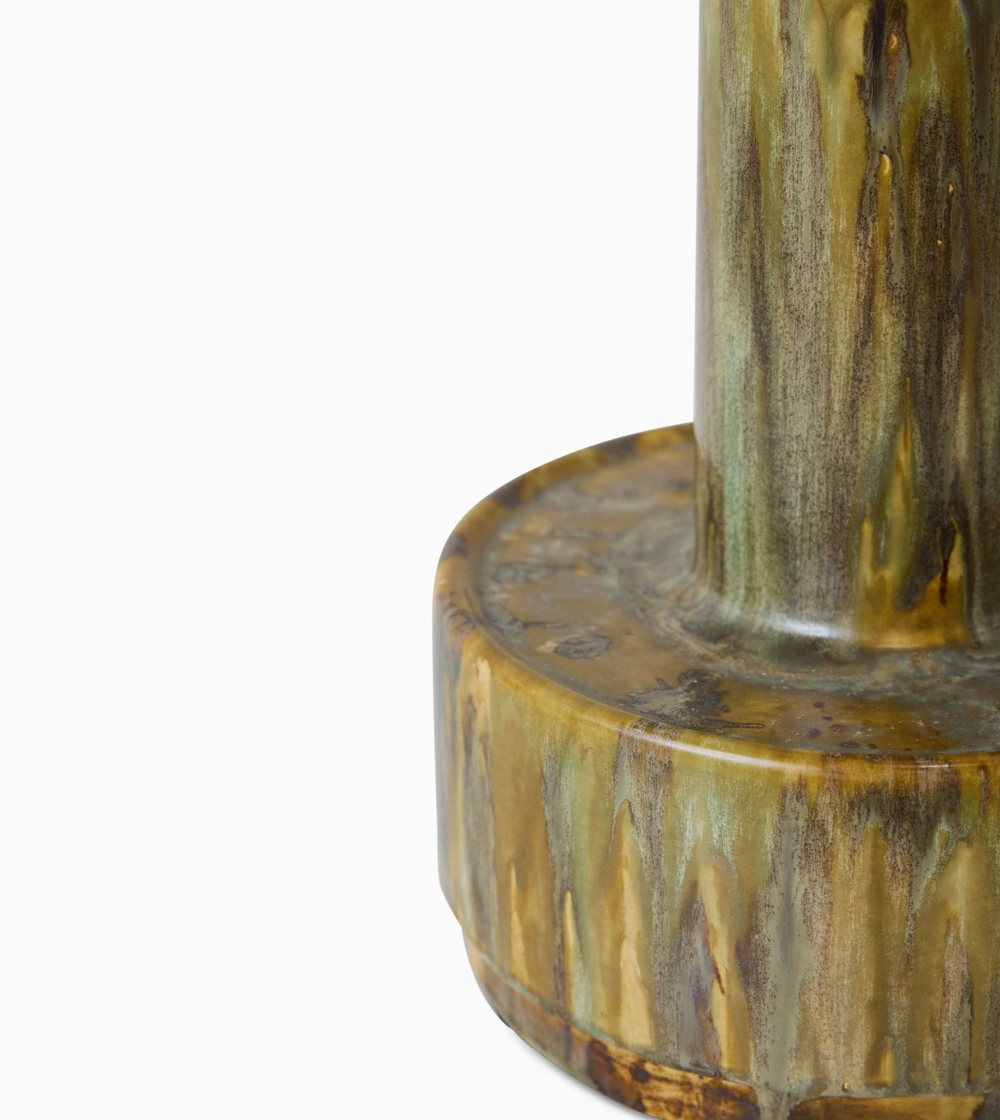 base de lámpara de cerámica en tonos verdes de hkliving