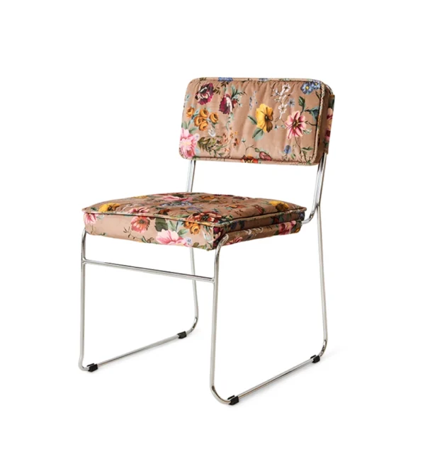 silla endless dining chair de hkliving tapizada con estampado de flores