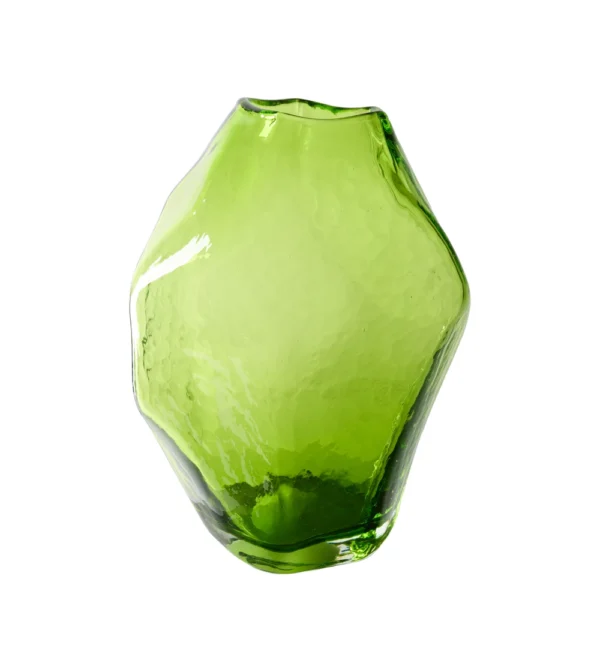 jarrón moderno de cristal verde de hkliving