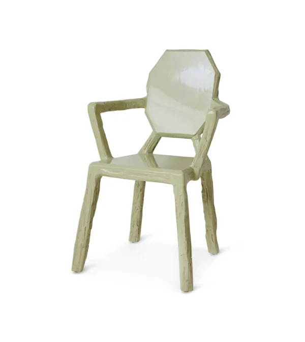 silla original de madera verde de hkliving