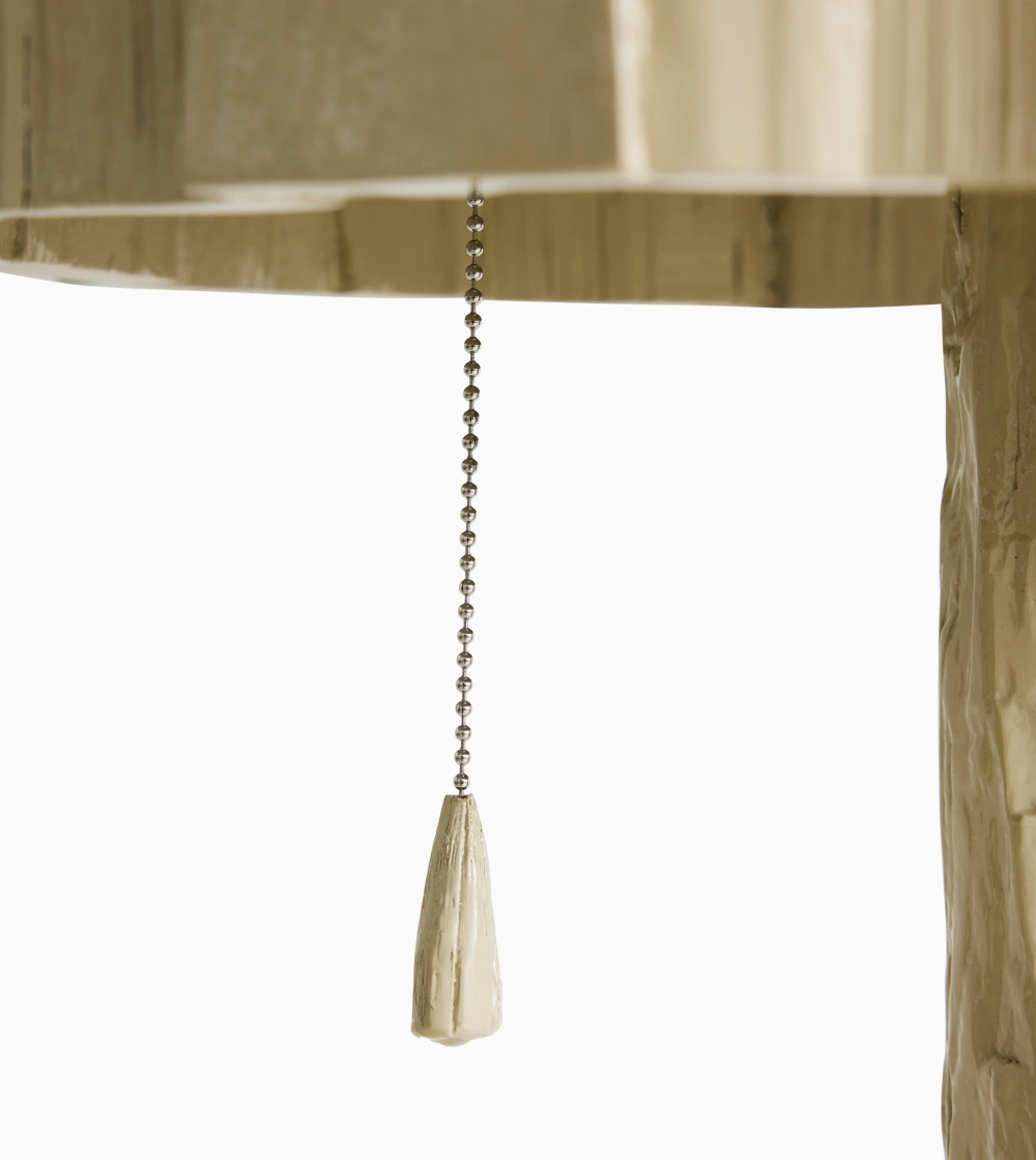 lámpara de pie contemporánea de madera color blanco de hkliving