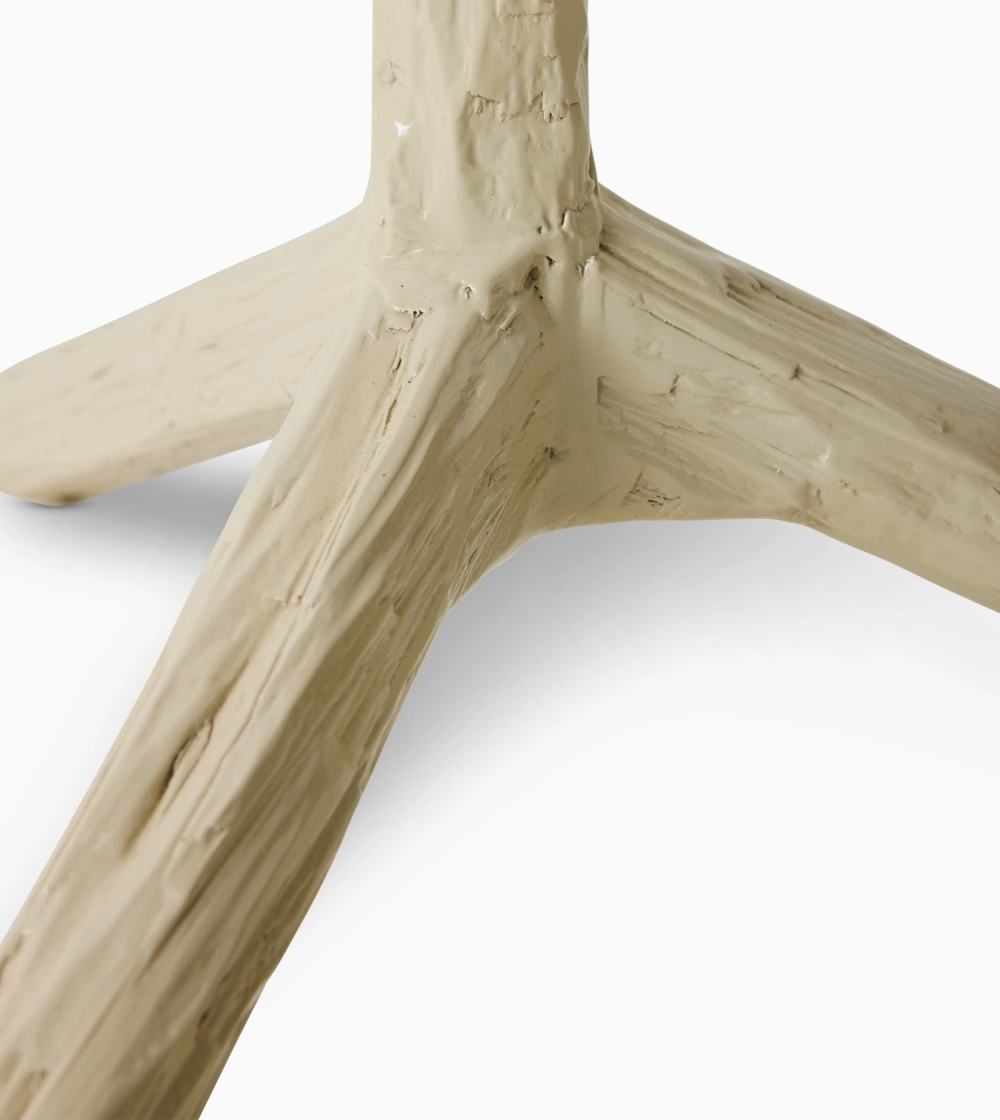 lámpara de pie contemporánea de madera color blanco de hkliving