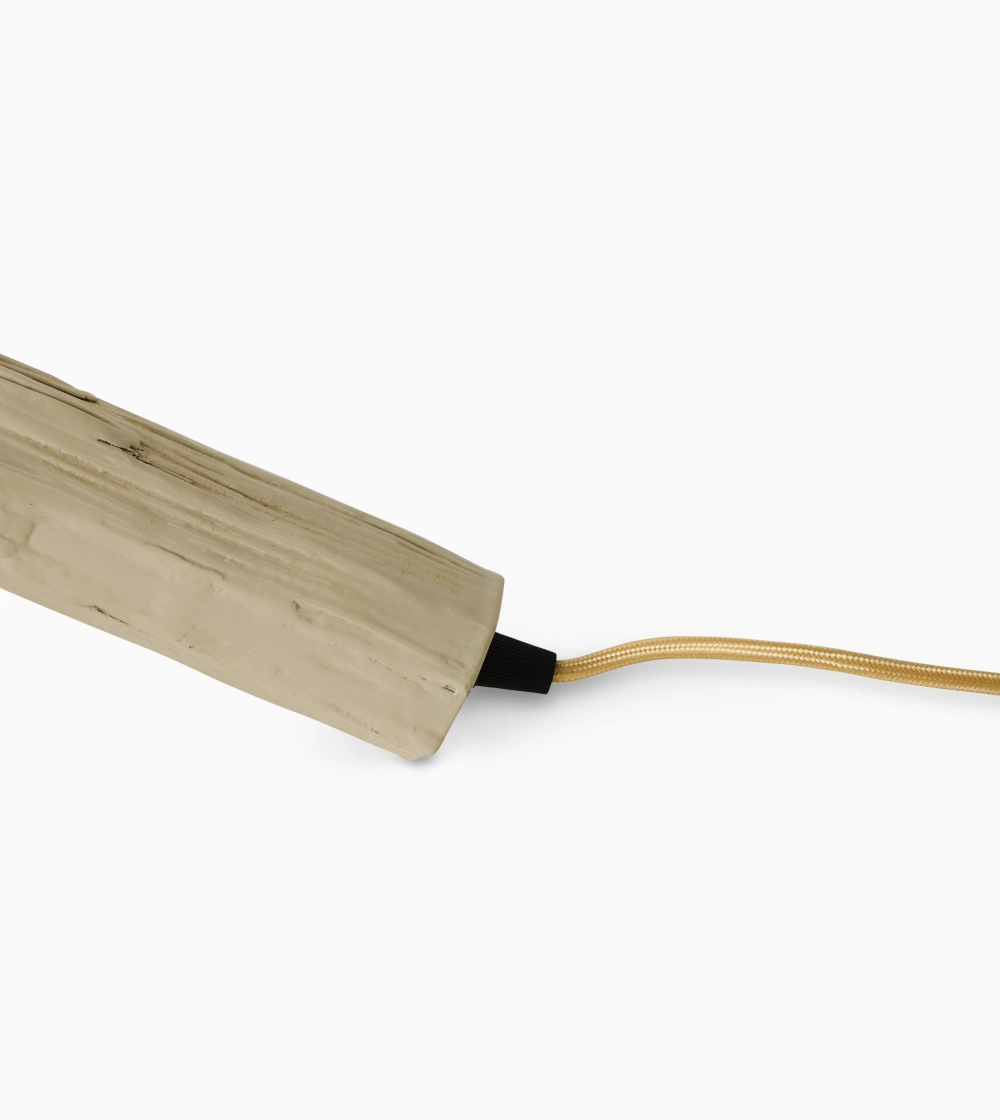 lámpara de pie contemporánea de madera color blanco de hkliving