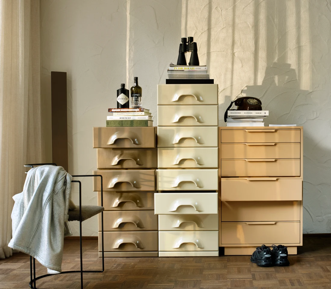 comodas de diseño en tonos neutros de hkliving