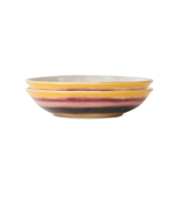 cuencos o bowls de cerámica de colores de la colección 70's ceramics de HKLIVING