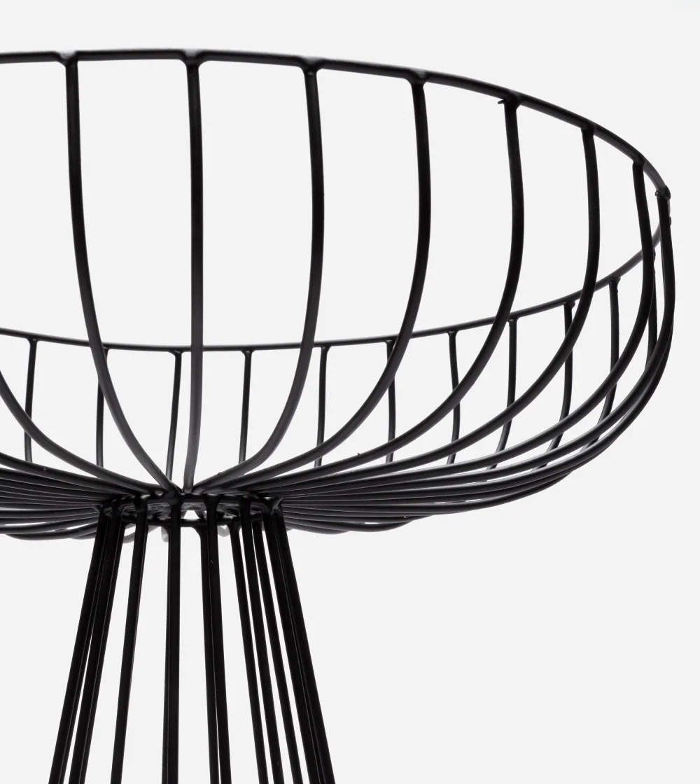 Cesta frutero Catu XL de Serax en alambre metálico negro, diseñada por Antonino Sciortino.
