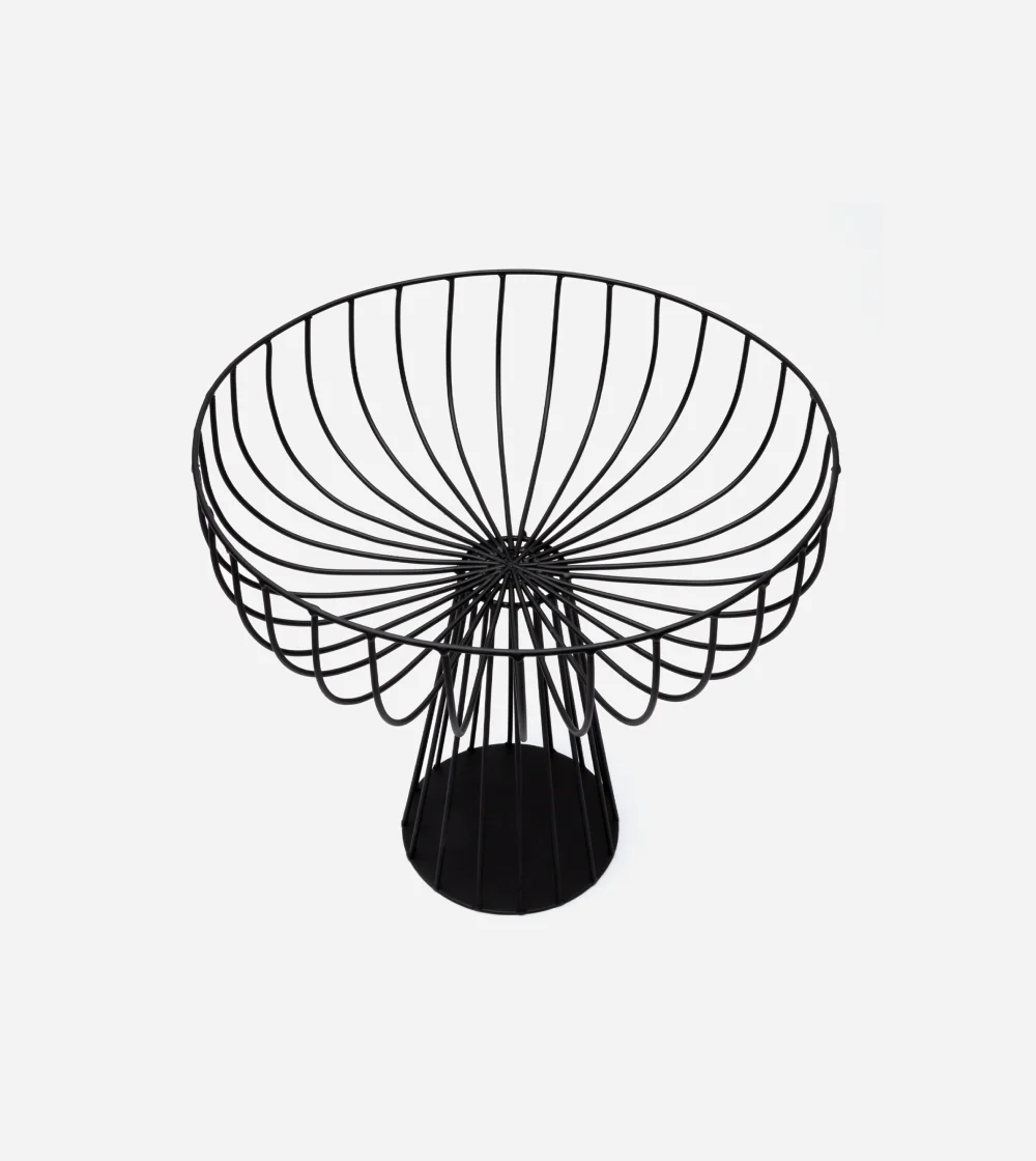 Cesta frutero Catu XL de Serax en alambre metálico negro, diseñada por Antonino Sciortino.