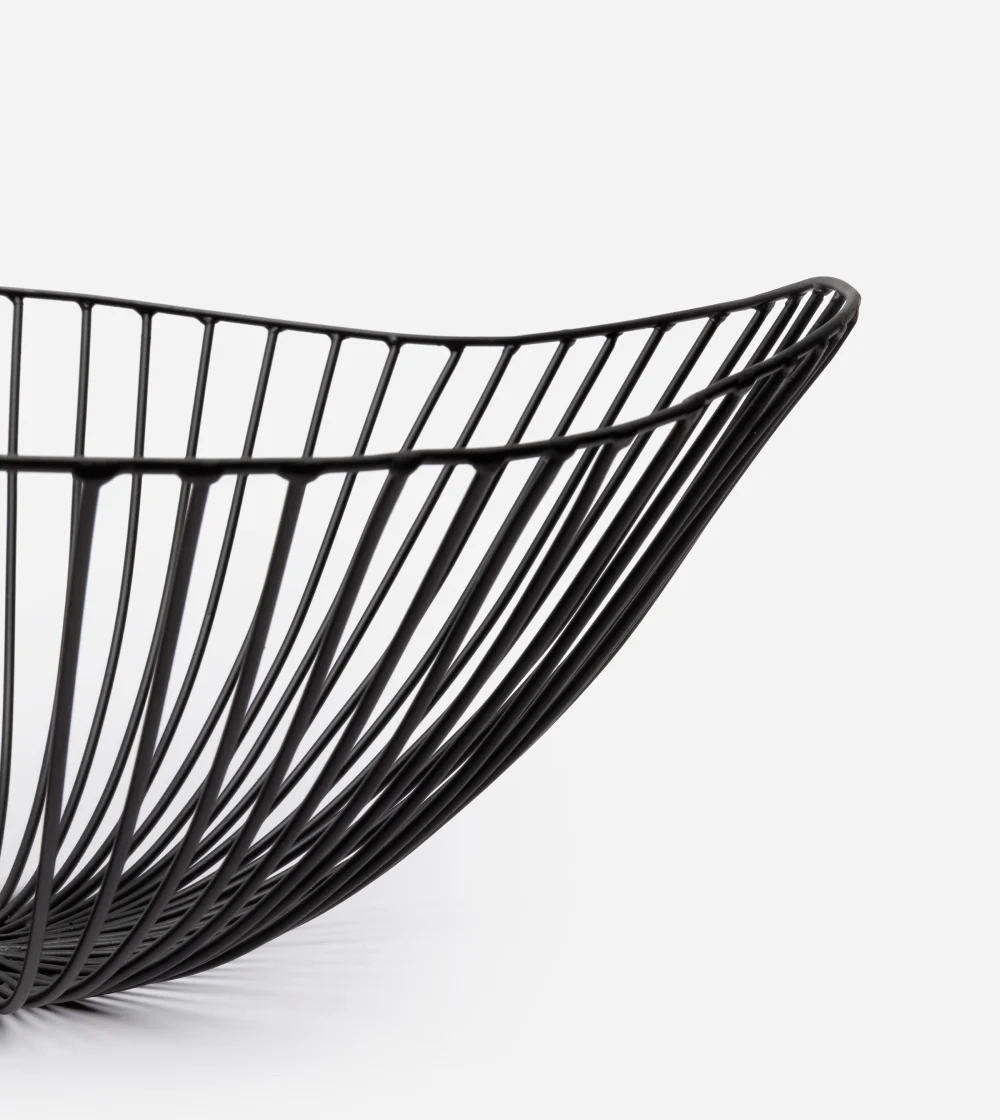 Cesta Cesira de Serax en hierro pintado de negro, diseñada por Antonino Sciortino.