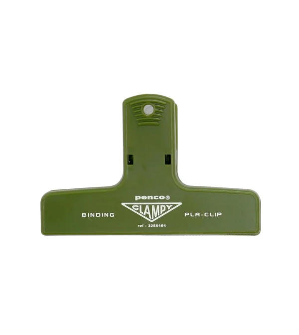 clip plástico sujeta libros color verde caqui de penco
