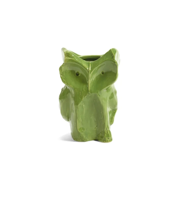 jarrón con forma de buho color verde Owl After midnight de Serax y Marni