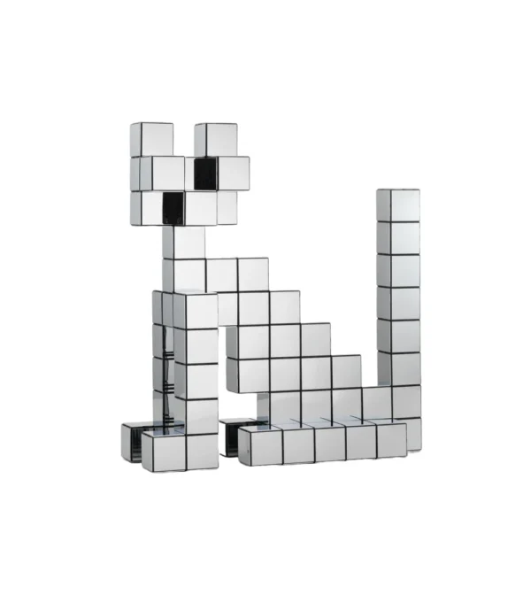 Panton Cubes Cat Chrome de Vitra con forma de gato