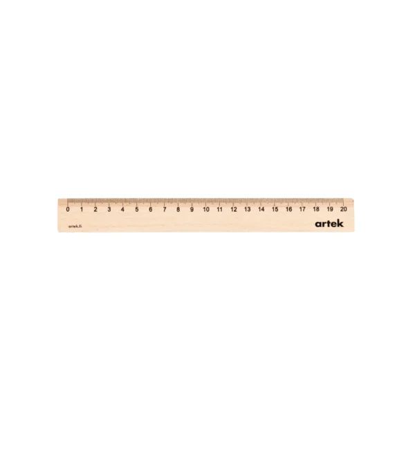 regla de 20 cm de madera de haya clarita de la marca artek