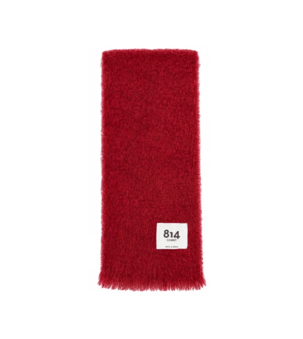 bufanda ezcaray color granate fabricada en lana y mohair.