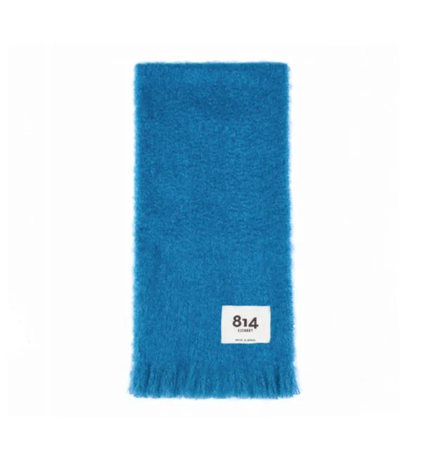 bufanda ezcaray color azul fabricada en lana y mohair.