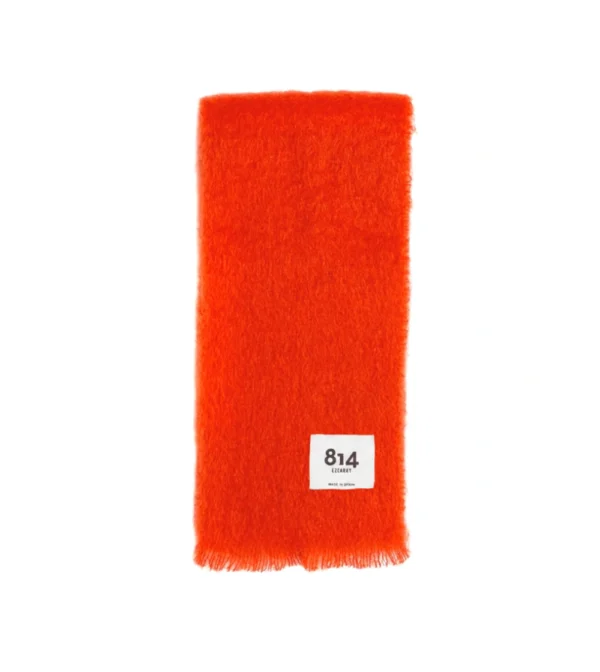 bufanda ezcaray color naranja fabricada en lana y mohair.