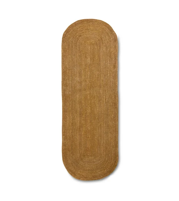 Alfombra pasillera de junco de mar de HKLIVING de 200 × 70 cm, con bordes curvos y textura natural, ideal para decorar pasillos, entradas y cocinas con una alfombra de fibras naturales