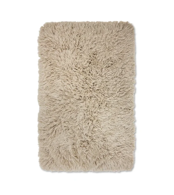 Alfombra de lana beige de HKLIVING de 150 × 240 cm, de diseño atemporal y tono natural, ideal para decorar salones y dormitorios con una alfombra de diseño.