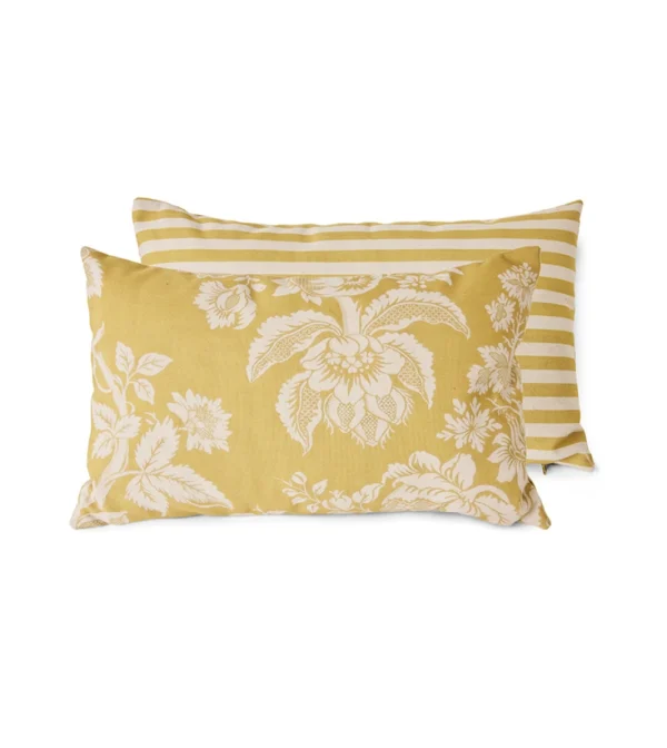 Printed Cushion Buttercup de HKLIVING, cojín rectangular con estampado floral colorido y estilo decorativo.