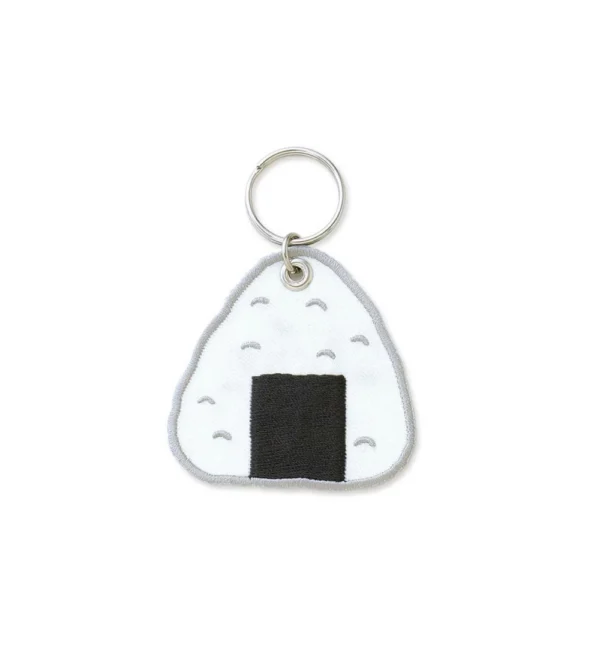 Llavero bordado Riceball de HIGHTIDE con forma de bola de arroz japonesa, accesorio original de diseño japonés para decorar llaves, bolsos y mochilas.