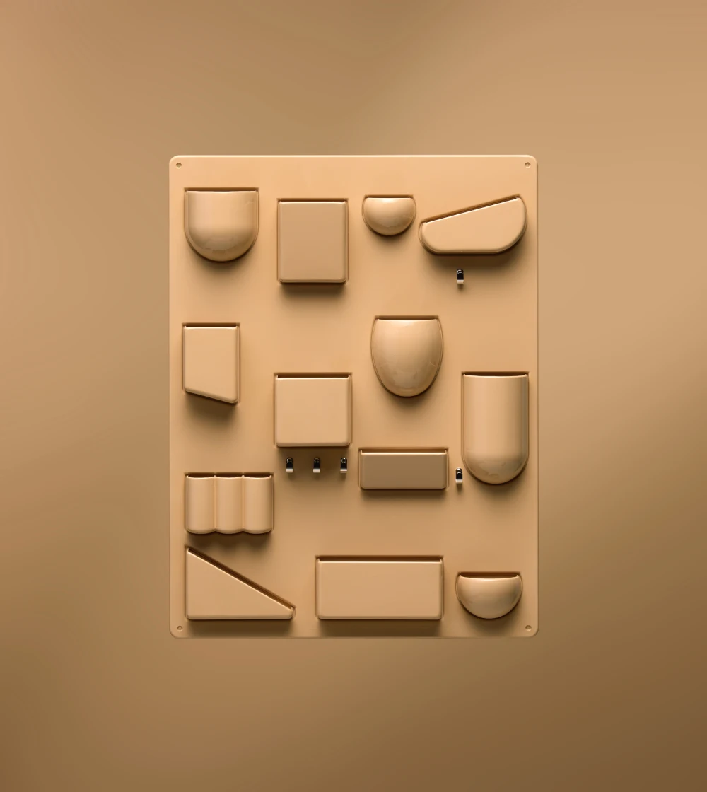 organizador de escritorio Uten.sillo II de Vitra en color beige