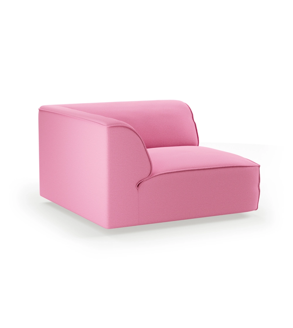 Sofá modular Flake de HKLIVING, ideal para crear una composición de sofá a medida con tapizado rosa para salones modernos de diseño nórdico
