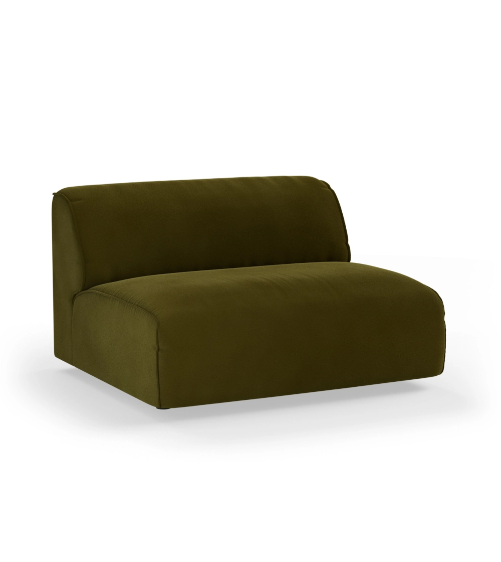 Sofá modular Flake de HKLIVING, ideal para crear una composición de sofá a medida con tapizado terciopelo verde oscuro para salones modernos de diseño nórdico