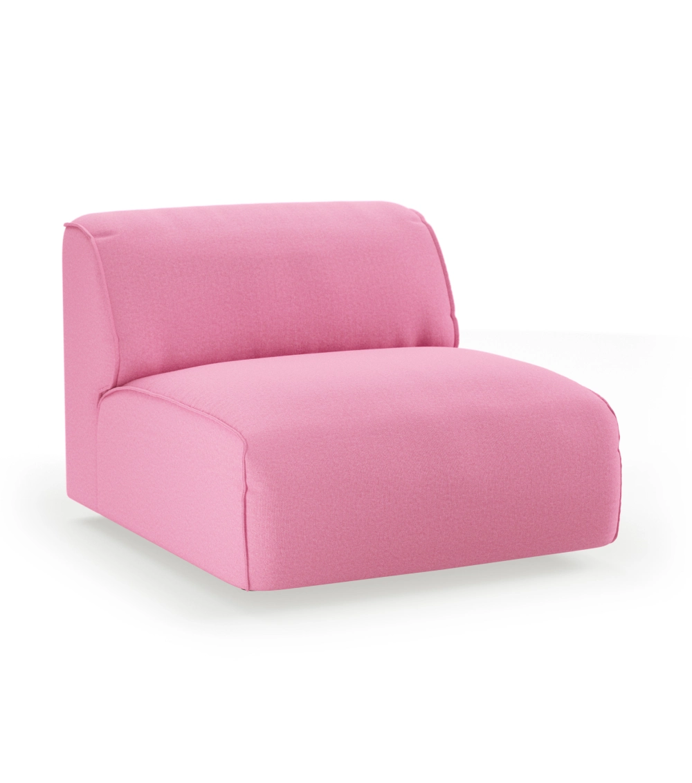 Sofá modular Flake de HKLIVING, ideal para crear una composición de sofá a medida con tapizado rosa para salones modernos de diseño nórdico