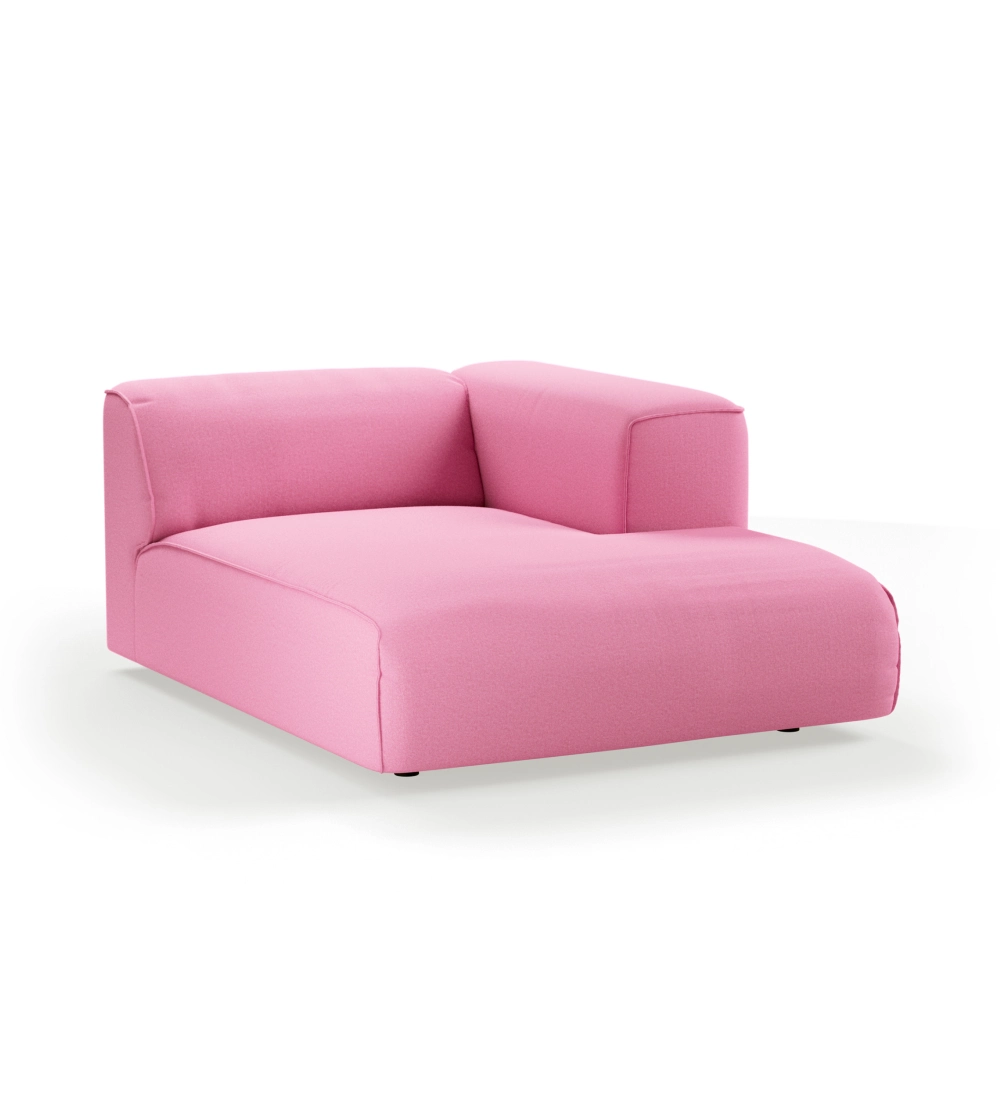 Sofá modular Flake de HKLIVING, ideal para crear una composición de sofá a medida con tapizado rosa para salones modernos de diseño nórdico