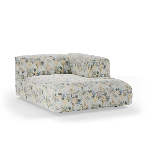 Flake Divan Element Cotton Posy de HKLIVING, módulo diván de sofá modular con asiento extendido, respaldo envolvente y tapizado floral.