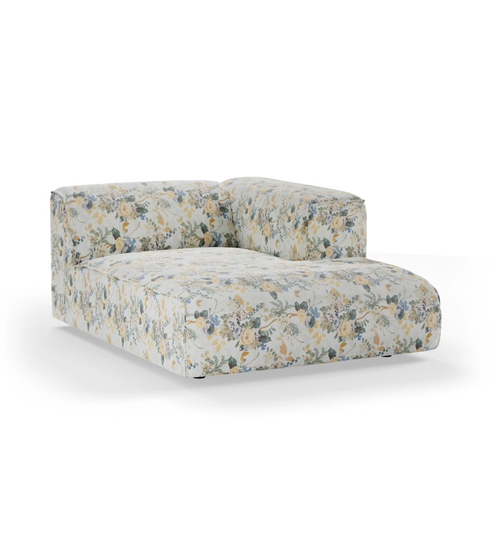 Flake Divan Element Cotton Posy de HKLIVING, módulo diván de sofá modular con asiento extendido, respaldo envolvente y tapizado floral.