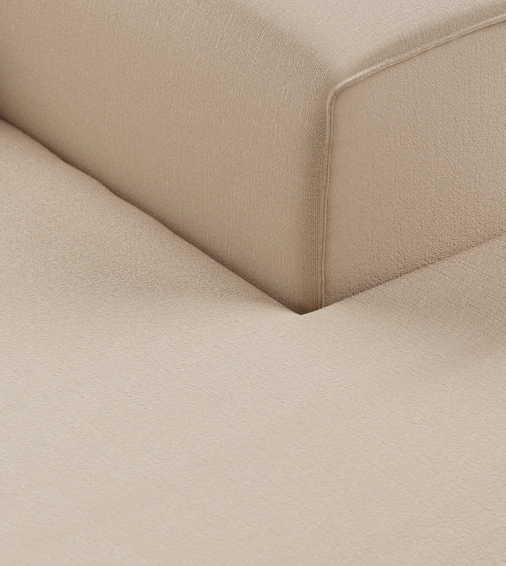 Sofá modular Flake de HKLIVING, ideal para crear una composición de sofá a medida con tapizado beige para salones modernos de diseño nórdico