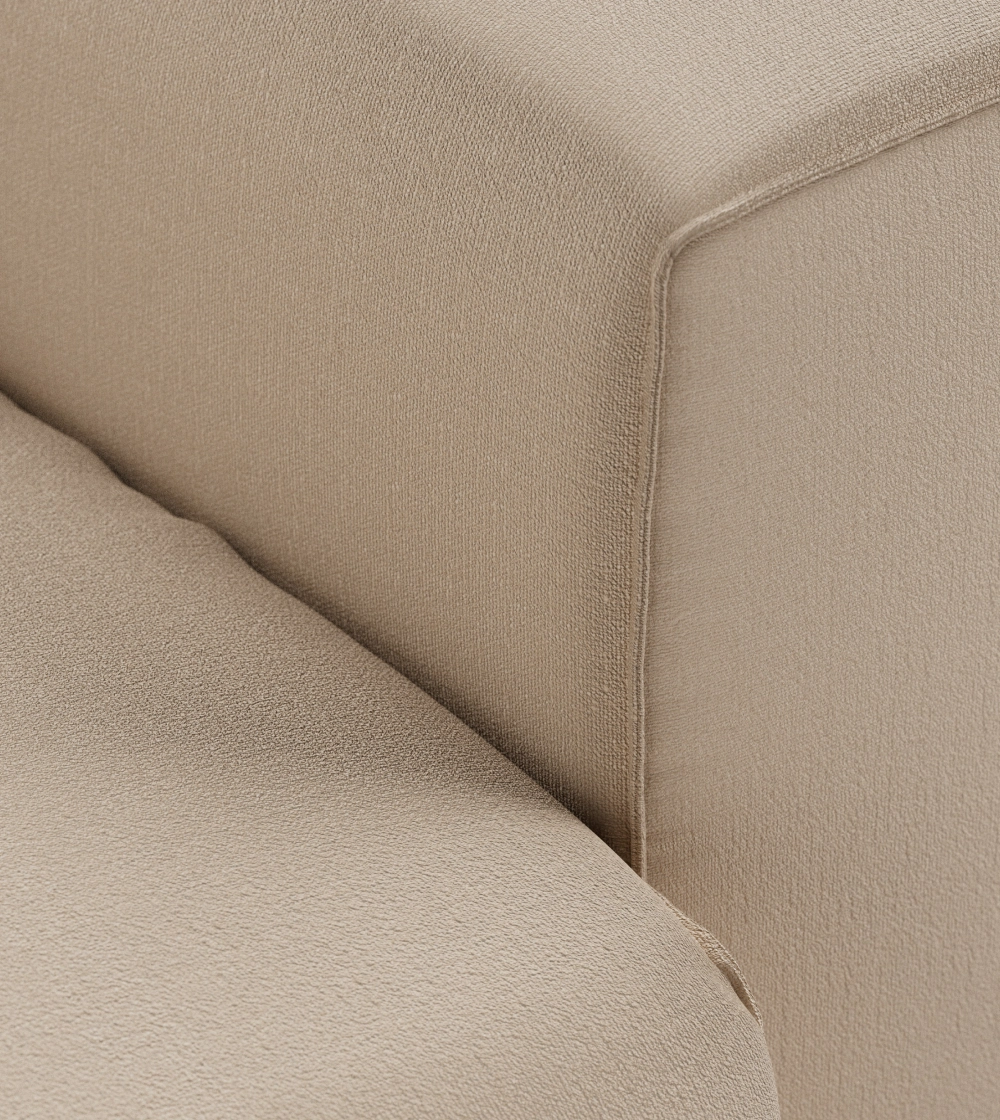 Sofá modular Flake de HKLIVING, ideal para crear una composición de sofá a medida con tapizado beige para salones modernos de diseño nórdico