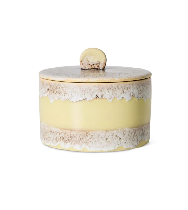 70s Ceramics Cookie Jar Custard de HKLIVING, tarro de gres multicolor con tapa y acabado retro.