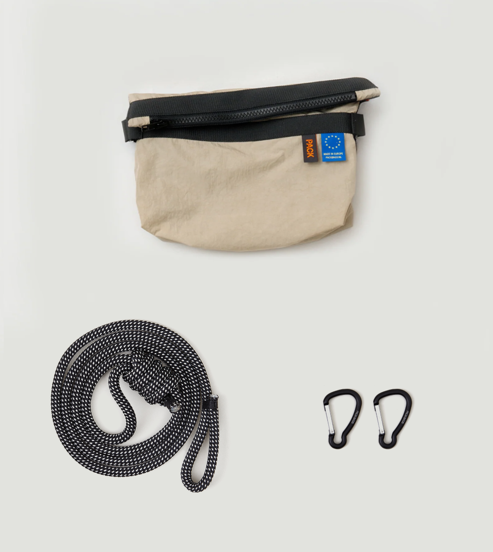 A101 Crossbody Bag Small Zip Sling Dune Beige - Imagen 4
