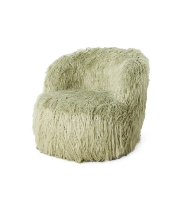 Fluffy Chair Milky Mint de HKLIVING, sillón de diseño verde menta.